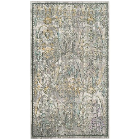 Safavieh 3 x 5 ft. Mystique Power Loomed Small Rectangle Area Rug, Grey and Multi MYS925R-3
